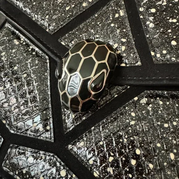 BVLGARI Serpenti Top-handle Bag - Black & White Snake - VERY RARE! - Picture 4 of 10